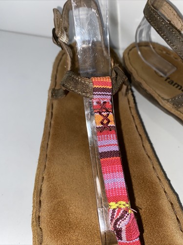 Sandalias TAMARINDO Beachcomber Boho Rosa Multi Acolchado Cuero Plantilla Talla 8 - Imagen 2 de 12