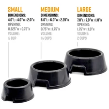 Reptile Water Dish Hide Combo Black Reptile Water Bowl Small, Medium, Large