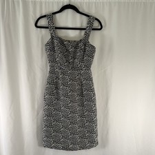 J. Crew Collection 100% Silk Mini Dress Women's 0 Grey Printed Sleeveless