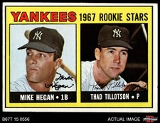 1967 Topps #553 Mike Hegan / Thad Tillotson Yankees RCs RC SHORT-PRINT 5 - EX