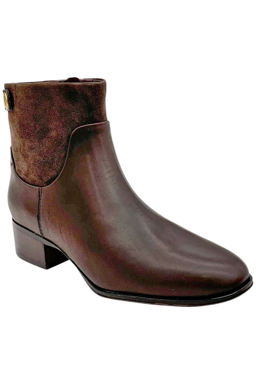 Женские ботильоны Franco Sarto Jessica из натуральной кожи в западном стиле коричневого цвета 9990₽