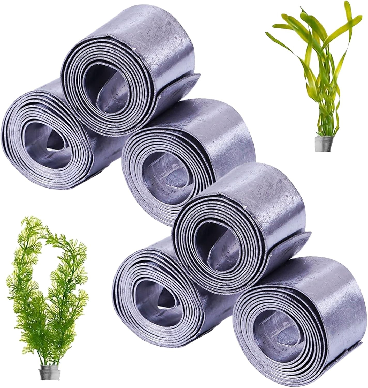 6 Rolls Aquarium Plant Weights Anchors,Reinforcing weights for Ponds,Aquarium p