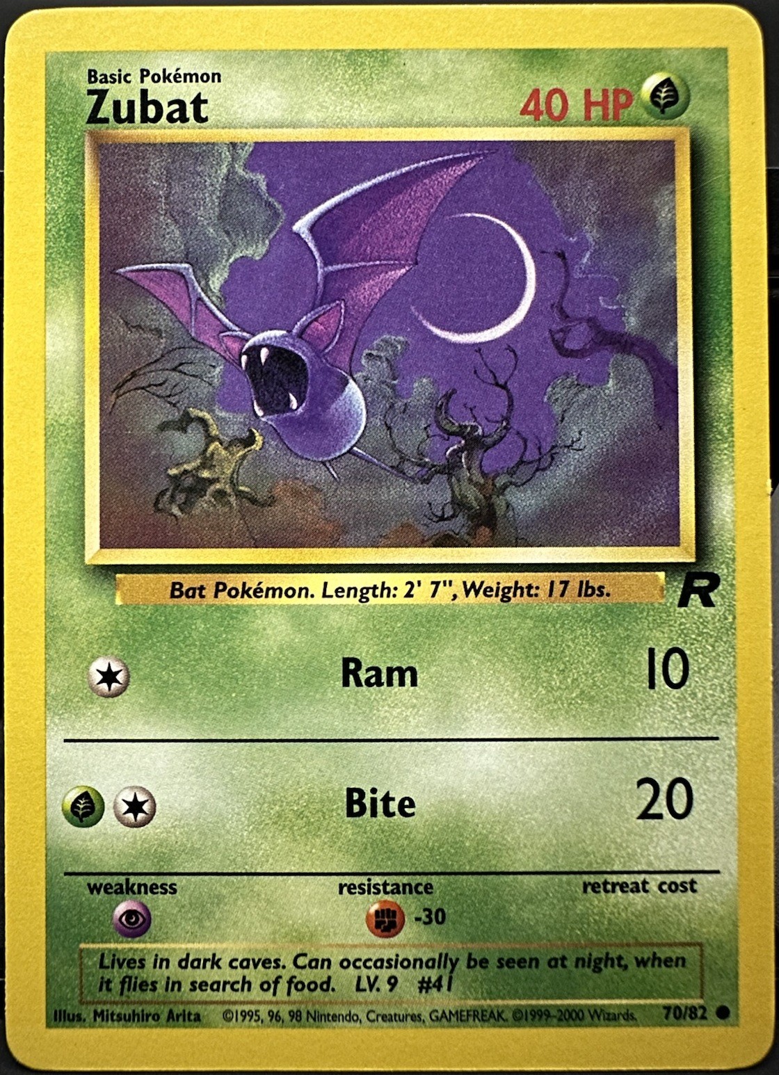 Zubat 70/82 Team Rocket Unlimited Pokemon TCG 1999 - 2000 LP
