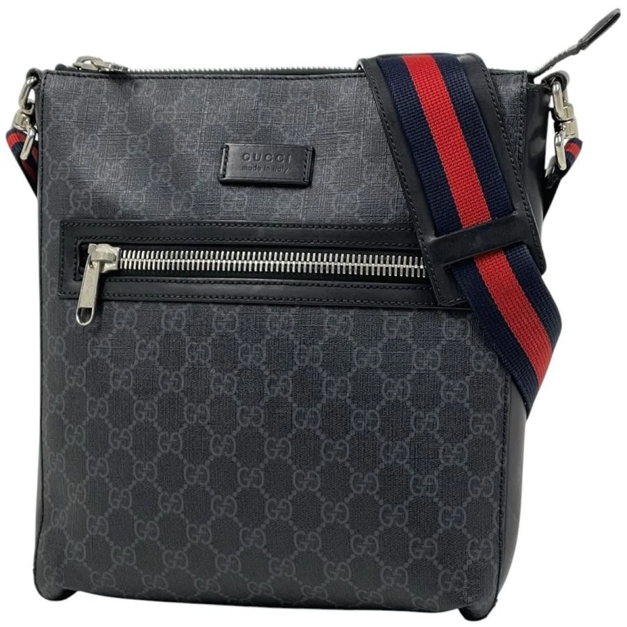 Gucci — Gucci GG Pattern Cherry GG Supreme Web Coated Canvas Leather Black #BS1504