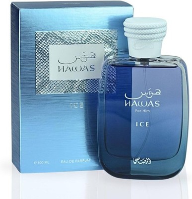Rasasi Hawas Ice Eau de Parfum 100ml (3.4 oz)   Fresh Citrus Aquatic Fragrance
