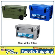 45/70/75/110qt Rotomolded Cooler, Extra Thick Insulation Keeps Ice Up to 7 Days