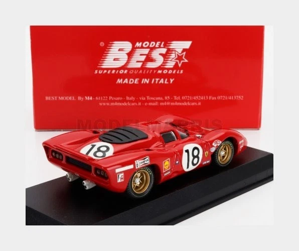 BEST-MODEL 9143/2 FERRARI - 312P 3.0L V12 COUPE TEAM SEFAC N 18 24h LE MANS 1969 - Immagine 2 di 2
