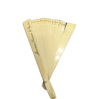 Antique Celluloid Advertising Fan Morrisson Plummer