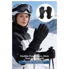 Insulated Touchscreen Ski Gloves Waterproof Warm for Winter Cycling Activities