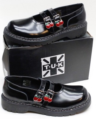 NEW TUK 2 Strap Cherry Mary Janes Leather Size 12 USA UK 43 UK 10 Euro