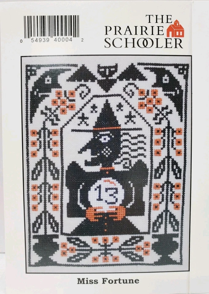 Lot of 2 Prairie Schooler Cross Stitch Charts MISS FORTUNE & WHOO'S THERE? - Image 2 of 3