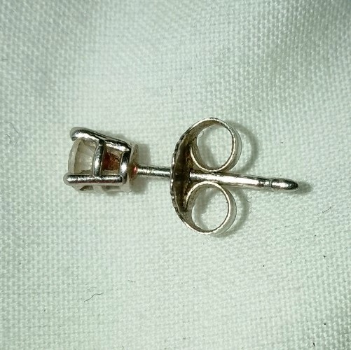 Single Stud Earring PT950 Platinum Setting Brilli… - image 5
