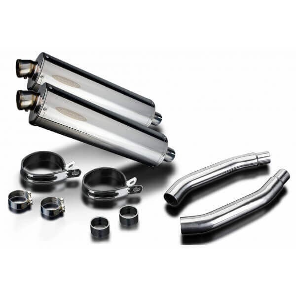 Suzuki 1100 Gsxr 1991-1992 Paar Ovaler Auspuff EndschalldäMpfer Inox 450Mm-image