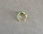 New Goldtone Open Adjustable Band Green Enamel Frog Ring Base Size 9 — photo 9