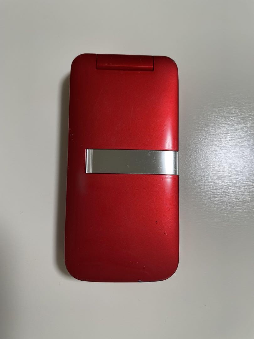 携帯電話本体 riah Sharp Softbank Galaxy 001Sh Red Japanese Flip Phone Garakei