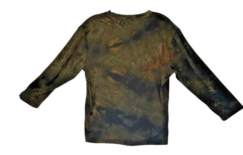 Top Chicos Brillante Mujer Talla 2 Verde Camuflaje Manga Larga Tejido Algodón Modal Foto 2 de 4