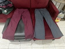 Lot of 2 Butter Soft Originals Wine Grey Scrub Pants Women s Small Excellent