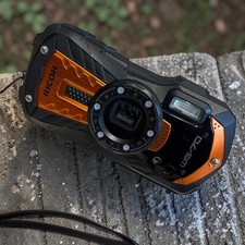 RICOH WG-70 Orange Compact Digital Camera Tested Working Seller Japan