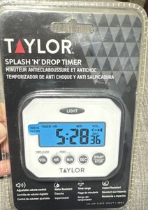 Taylor Splash 'N' Drop Digital Timer Water Resistant Impact Resistant Volume Co…