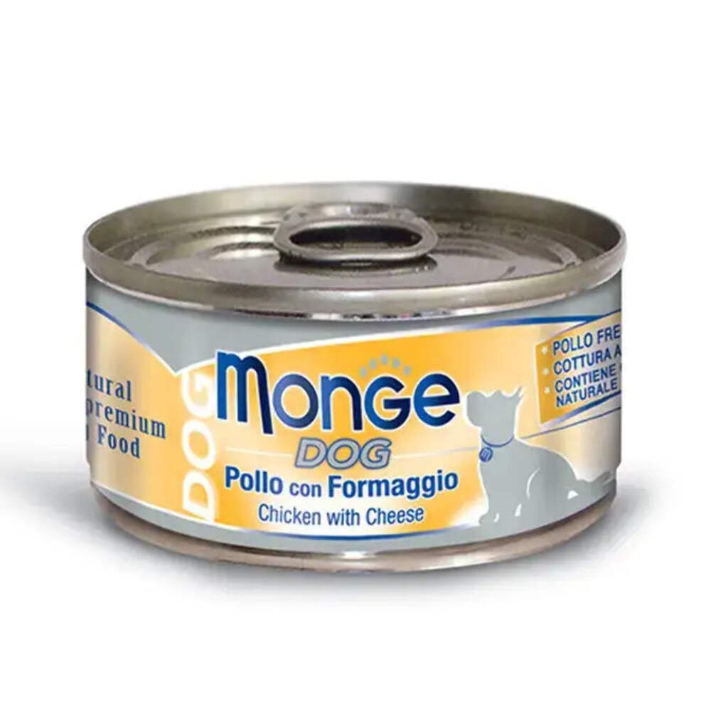 MONGE NATURAL DOG ADULT POLLO CON FORMAGGIO 95 GR.