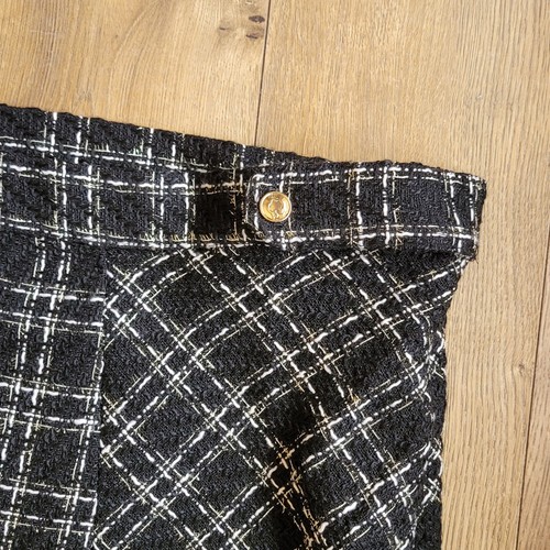 Falda midi C Wonder de Christian Siriano Tweed Línea A Talla 20W Dark Academia  - Imagen 10 de 11