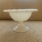 Anchor Hocking Old Colony Open Lace Edge milk glass pedestal compote. 3-1/4”tall — photo 2