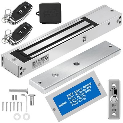 Advanced Access Control System: 600lb Electromagnetic Lock w/ Remote Operation