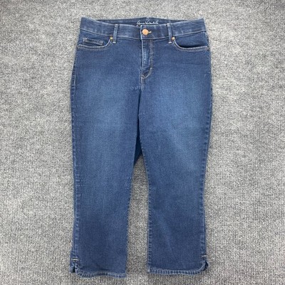 Gloria Vanderbilt Jeans Womens Blue Capri All Around Slimming Effect Curvy 30