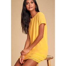 Lulus Buenos Aires Golden Yellow Shift Dress Size Medium EUC
