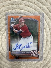 2025 Bowman Draft Mega Box Ethan Petry On Card Auto Orange Refractor #/25
