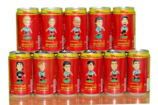 Coca Cola cans set from ARGENTINA "Footbal team WORLD CUP 98"