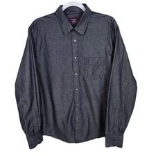UNTUCKit Men's Shirt Long Sleeve Button Up Gray Size L Large