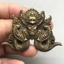 Colgante Estilo Tibetano Latón Garuda Pájaro Collar Amuleto Protector Deidad Dije