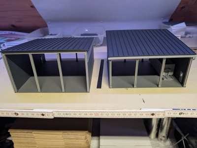 H0 HO 1:87 Gebäude Maschinenhalle BGA 11 1+2 (VMBS1) gr sw 3D Druck