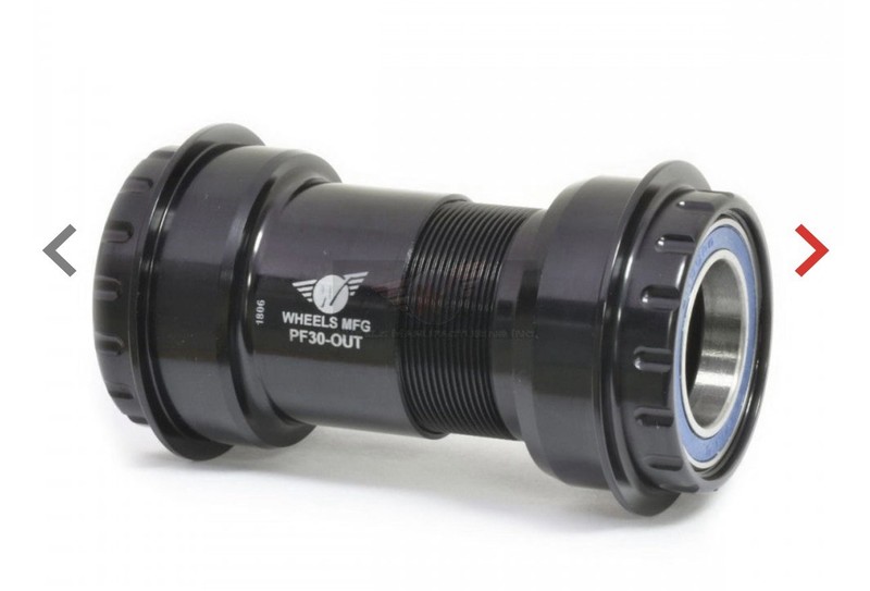 PF30 Outboard Bottom Bracket 24mm Black MFG Wheels Brand New