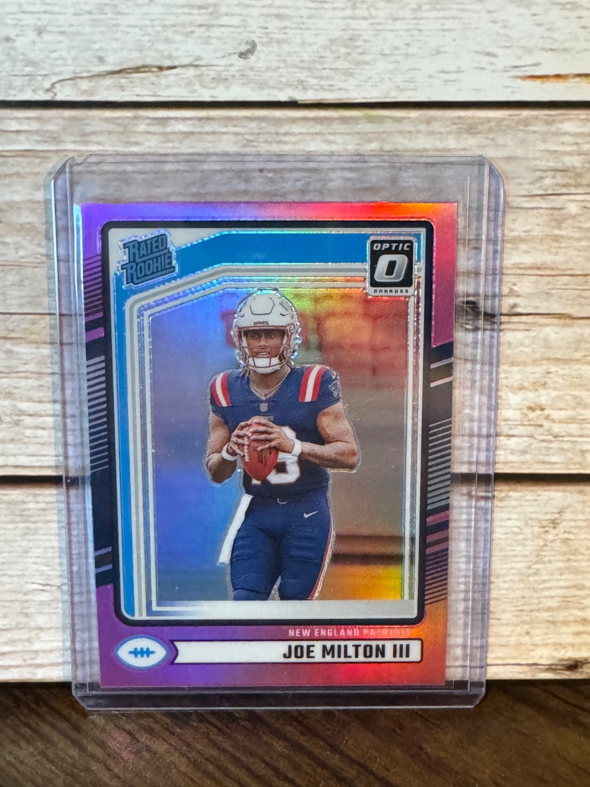 2024 Panini Donruss - Rated Rookie Joe Milton III #319 Optic Preview Pink Prizm