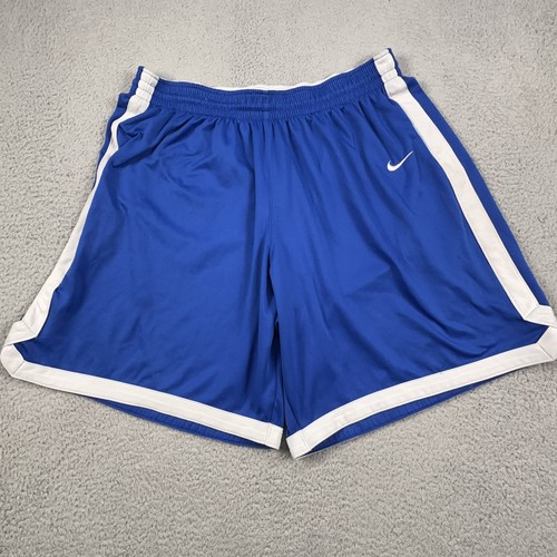 Nike Dri-Fit Basketball Shorts Mens XL Blue White Athletic Authentic Grippy