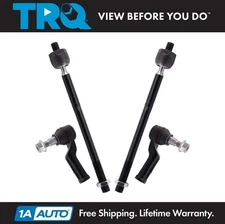 TRQ Front Inner & Outer Tie Rod Set Inner & Outer Fits Volvo
