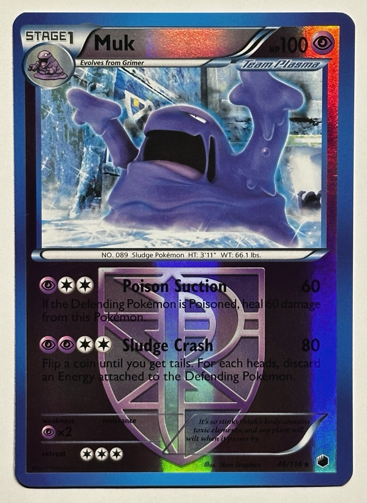 Muk (Team Plasma) 46/116 Plasma Freeze Reverse Holo | LP