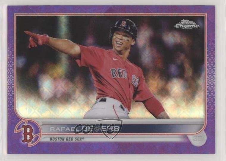 2022 Topps Chrome Logofractor Edition Purple Refractor 49/250 Rafael Devers 02u3