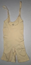 Yianna Beige One Piece Shapewear High Compression Boyshort Juniors Size S/M NWT