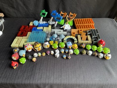Angry Birds Toy Lot Star Wars Battle Game Pieces Mini Figures Launchers Bricks