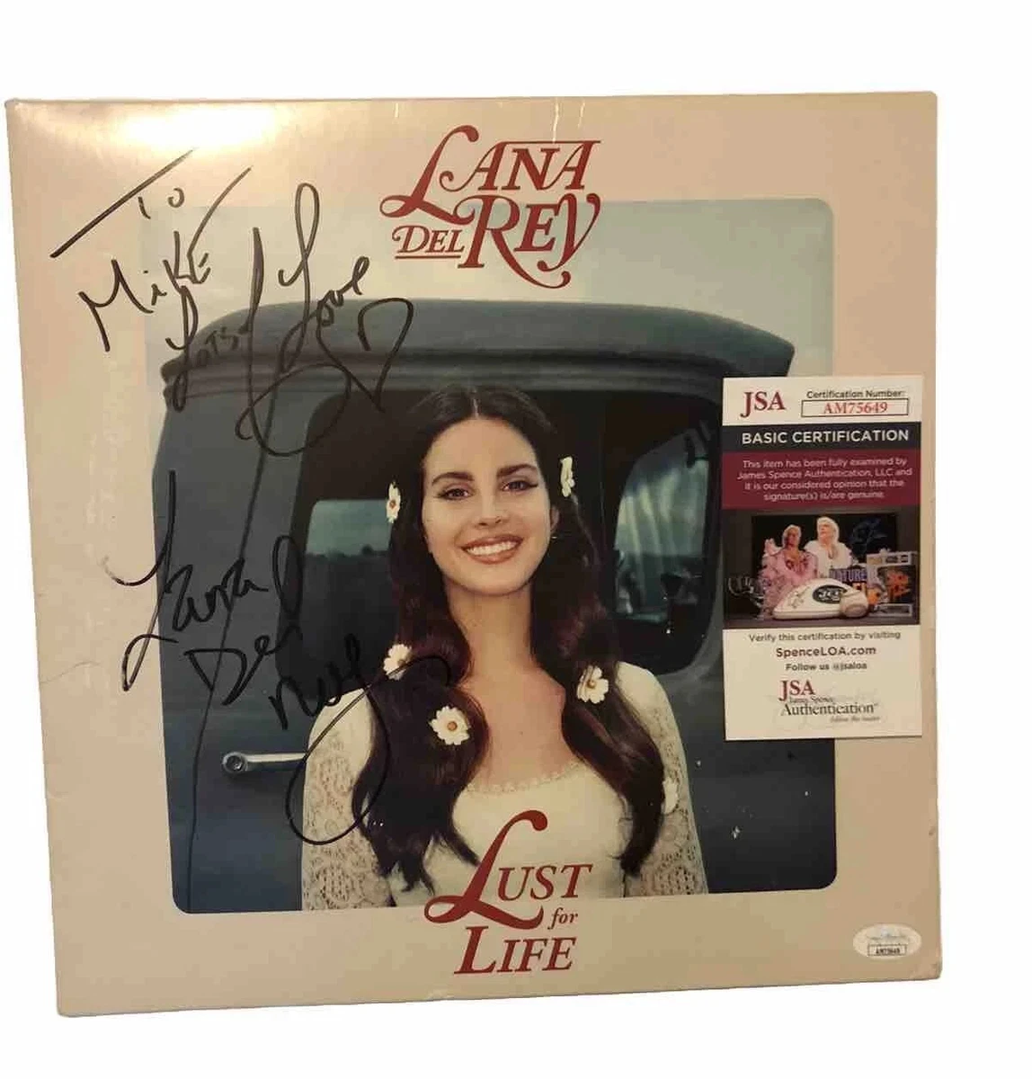 Lana Del Rey Signed Indiana Original Autographed Rock & Pop