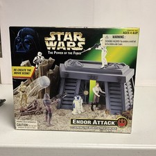 Kenner Star Wars Power of The Force  Endor Attack 1997 Playset Green POTF