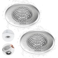 2 Pack Bathroom Sink Drain Strainer, 4.4" Fast Drainage Shower Drain Hair Cat...