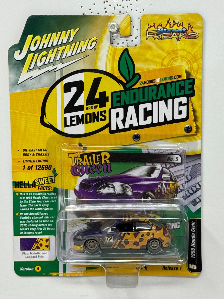 Johnny Lightning 24 Hrs of Lemons 1998 Honda Civic 1:64 Diecast
