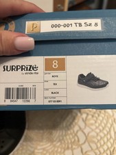 Surprize By Stride Rite Boys Size 8 Black Lightweight Hook Loop