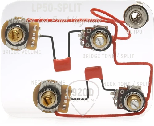 920D Custom Les Paul Wiring Harness with Pickup Splitting (3-pack) Bundle