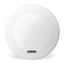 Evans EQ3 Resonant Coated White Bass Drum Head, No Port, 22 Inch