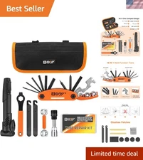 All-in-One Bicycle Repair Bag with Tire Pump - Portable Tool Kit for Travel